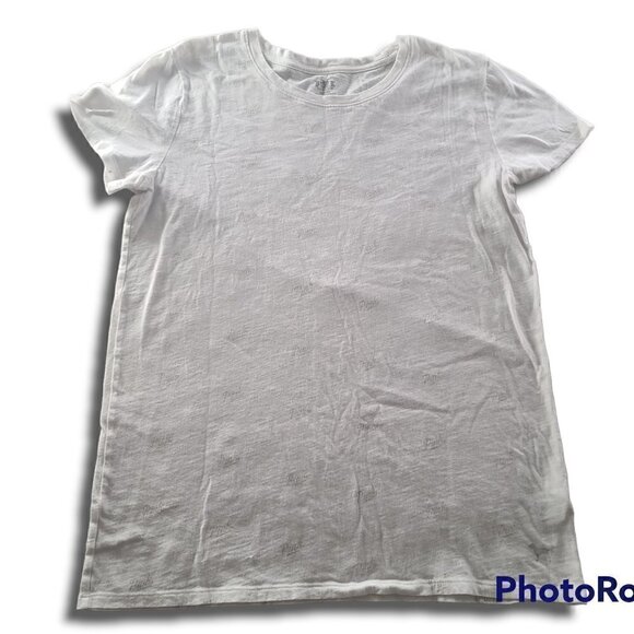 𝅺vs PINK White Grey Logo Print Crewneck Tee - Picture 1 of 4